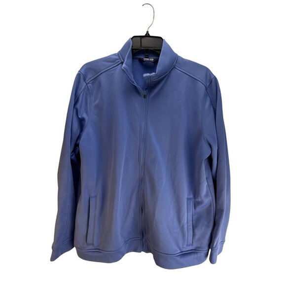 Lands End Men's Full-Zip Jacket Size XL Blue Pockets Stretch Fitness Training - Picture 2 of 9